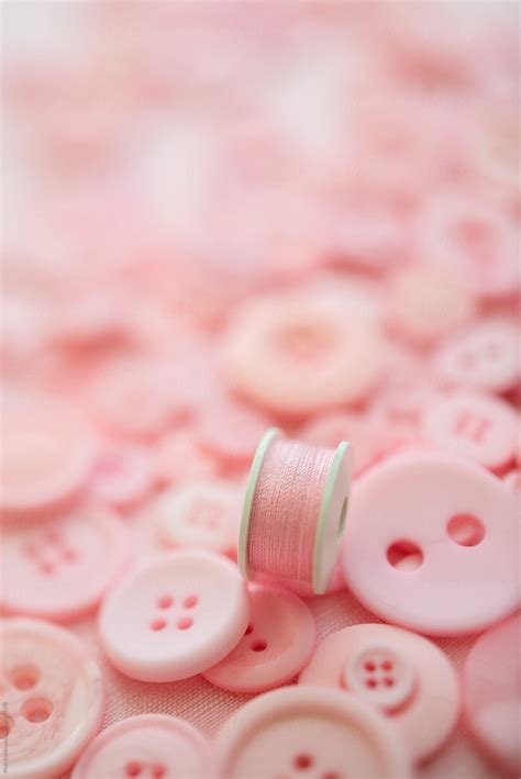 Pink Buttons On Pink Background By Stocksy Contributor Pixel Stories