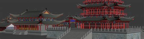 Ancient Chinese Building Pack 3d Model In Buildings 3dexport