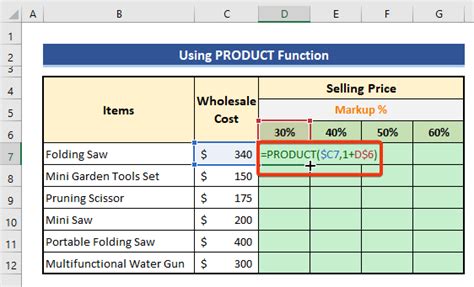 Excel Formula To Add Percentage Markup 3 Suitable Examples