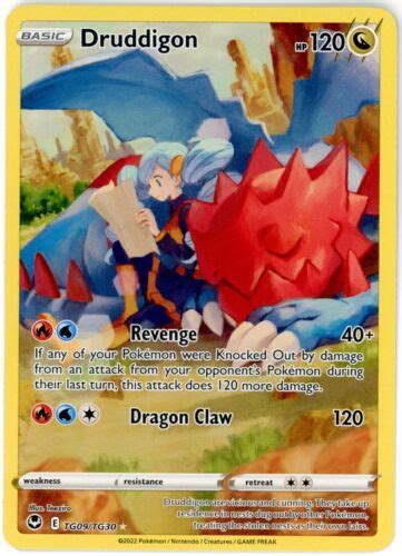 DRUDDIGON TG09 TG30 SILVER TEMPEST FULL ART POKEMON CARD EBay