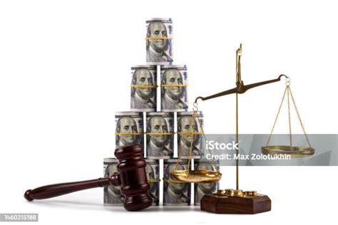 Conceptual Plot About Corrupt Justice With Scales Judge Gavel And