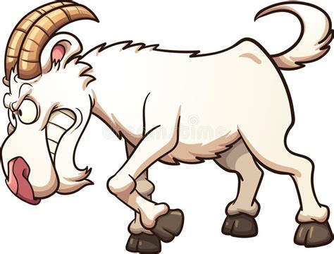 Angry Goat Stock Vector Image 62821790