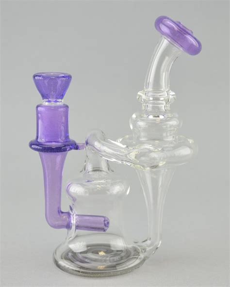 Schmalex Recycler Rig W 14mm Female Joint And Slide Purple Lollipop