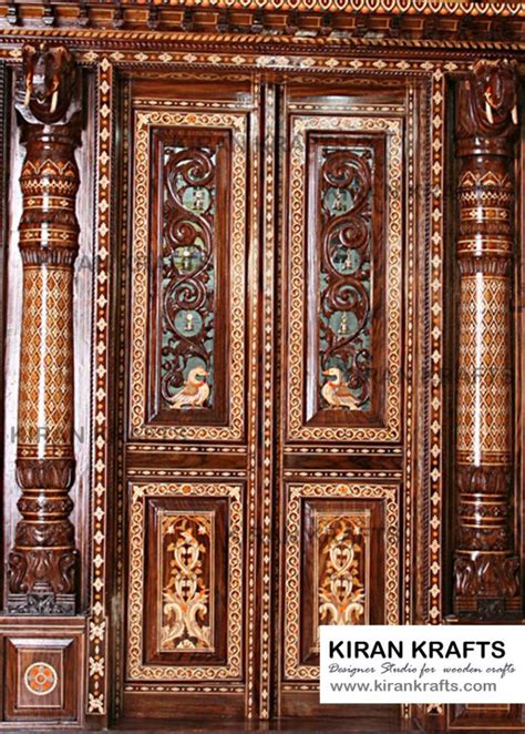 Pooja Room Door Kiran Enterprises Wooden Doors Homify Pooja Rooms