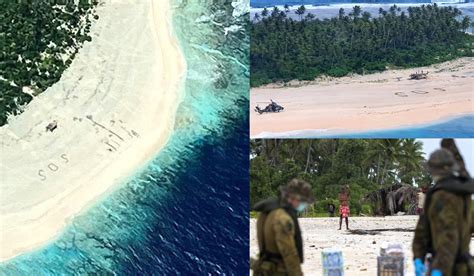 Men Rescued From Uninhabited Island After Writing Sos In Sand Extraie