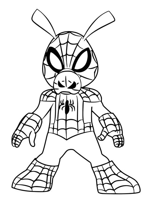 Spider Man Into the Spider Verse Coloring Pages Spider Ham - Free
