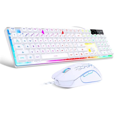 Gaming Keyboard And Mouse Combo K1 Led Rainbow Backlit Keyboard With