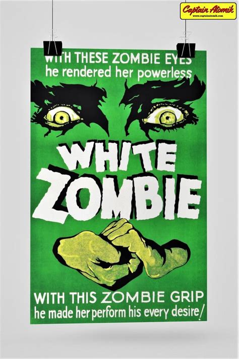 White Zombie Poster In 2020 Vintage Horror White Zombie Science