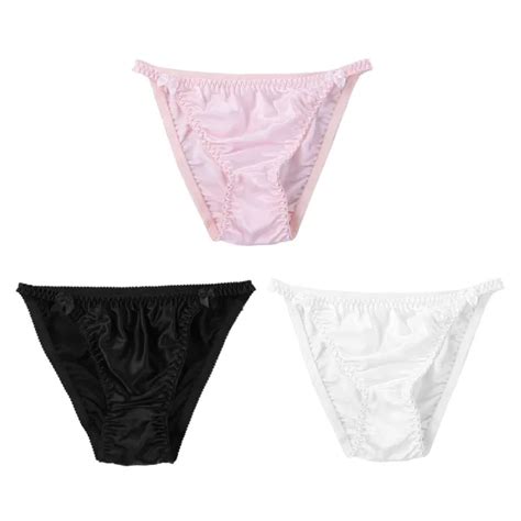 Sexy Women Silk Satin Underwear Thong Briefs G String Panties Bikini Knicker 620 Picclick