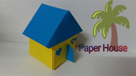How To Make A Paper 3d House Origami Paper House Very Easy Crafts