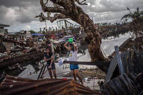 The Coastal City Of Tacloban On Leyte Lies In Ruins Typhoon Haiyan