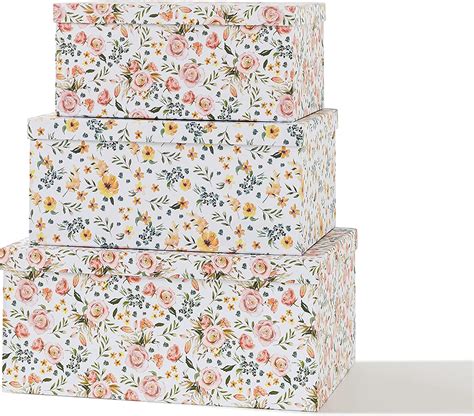 Soul And Lane Decorative Storage Cardboard Boxes With Lids Summer