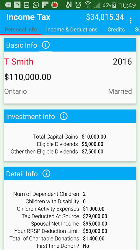 Canadian Income Tax Calculator 2016amazoncaappstore For Android