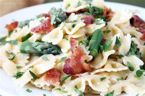 Creamy Pasta With Asparagus And Bacon Love Grows Wild