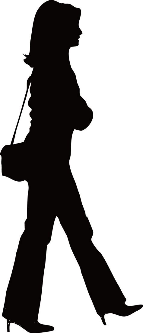 Silhouette Walking Icon Shopping Woman Png Download 8401954 Free