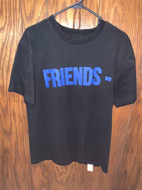 Vlone Vlone Friends T Shirt Blue On Black Grailed
