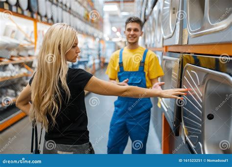 Assistant And Female Buyer In Hardware Store Stock Image Image Of Lifestyle Caucasian 161523251