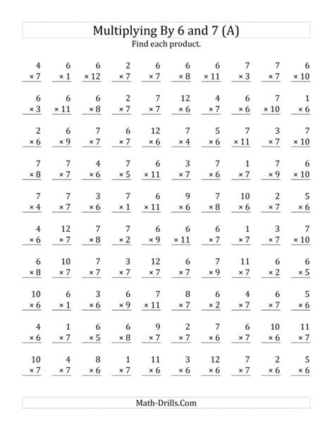 Multiplication Worksheets | Template Business Format