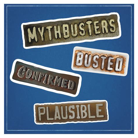 Mythbusters Sticker Set Confirmed Busted Plausible Stickers Etsy