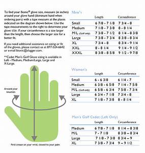 Bionic Golf Glove Sizing Grips4less