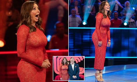 Carol Vorderman Flaunts Hourglass Figure In Skintight Red Lace Dress In