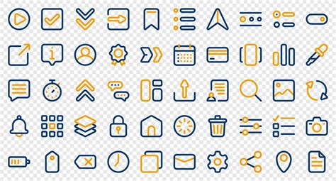 Basic User Interface Essential Set Colored Outline Icon Set User
