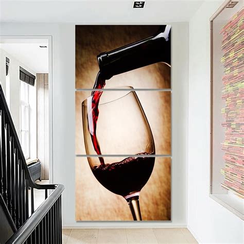 Glass And Bottle Of Red Wine Wall Art Canvas Frame Ready To Hang