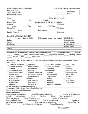 printable family medical history form template