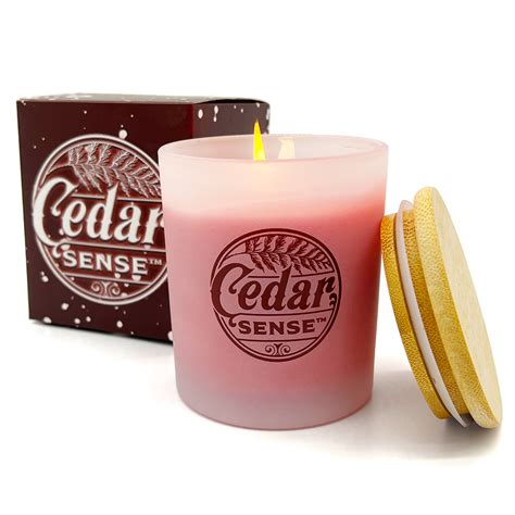 Smoked Cedar Wood Candles Eastern Red Aromatic Cedar Oil Candles