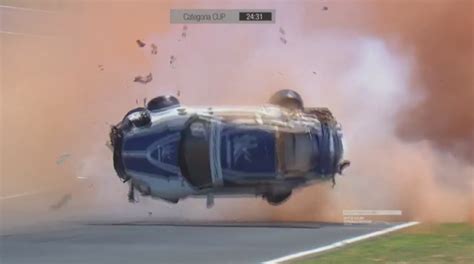 Aterrador Accidente De Pedro Piquet En La Carrera De Porsche Gt3 Cup