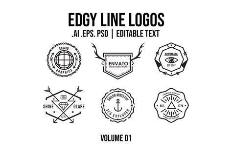 Edgy Line Logos Volume 1 Design Cuts
