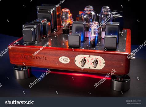 Vacuum Tube Stereo Amplifier Hi End Power Royalty Free Stock Photo