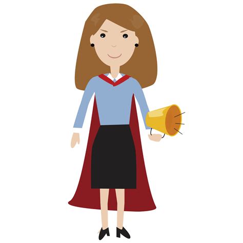 Clip Art A Confident Woman Holding A Horn Png Download 15001500
