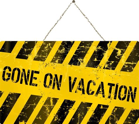 On Vacation Sign Stock Vector Illustration Of Vacation 50775549
