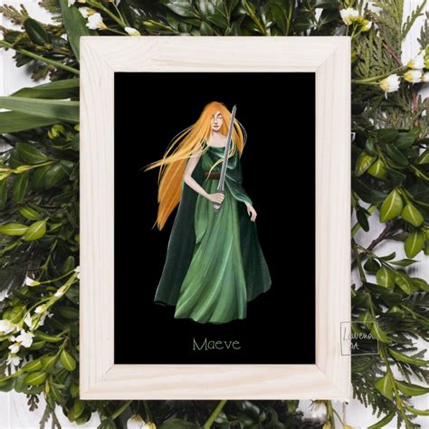 Maeve Goddess Art Print Maeve Queen Medb Irish Goddess Etsy
