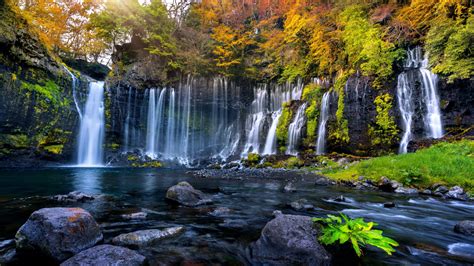 Download Wallpaper 1366x768 Exotic And Beautiful Nature Waterfall
