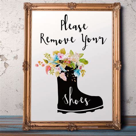 Remove Shoes Sign Take Shoes Off Please Remove Your Shoes Entryway