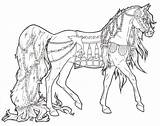 Coloring Horse Carousel sketch template