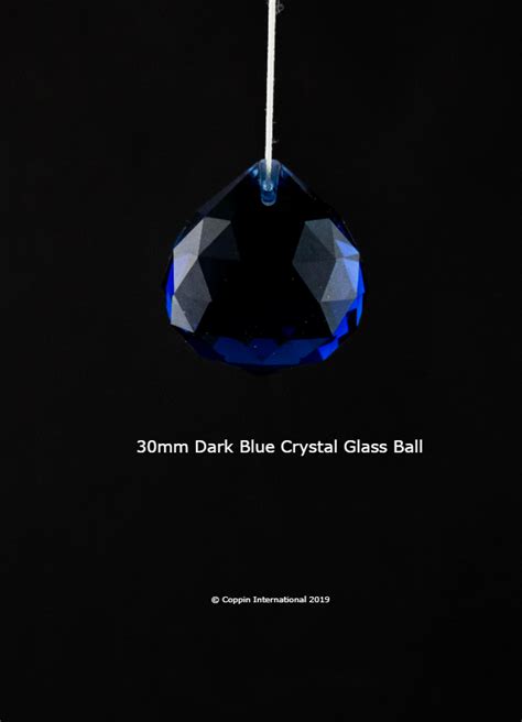 Dark Blue Crystal Glass Ball 100 K9 High Quallity Glass Crystal Bilbys