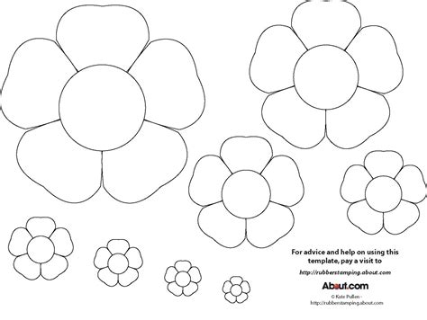 early play templates: Flower templates free