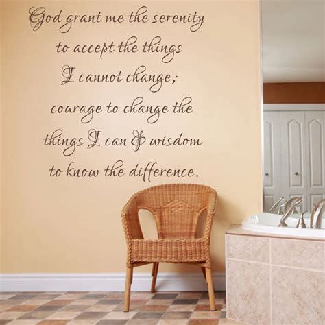 Bible Verse Wall Decal God Grant Me The Serenity Christian Decor