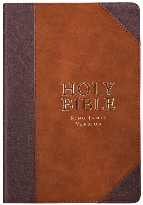 Brown Faux Leather Large Print Thinline Kjv Bible