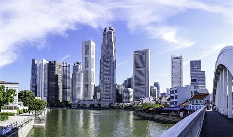 Singapore Buildings Skyscrapers And Skyline Image Free Stock Photo