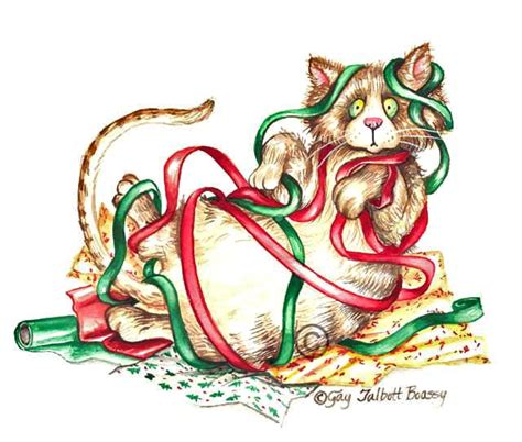 Christmas Cat Clip Art Clipart Best
