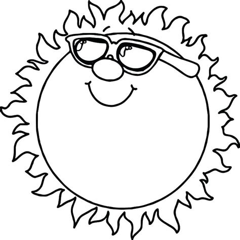 Cartoon Sun Coloring Pages At Free Printable