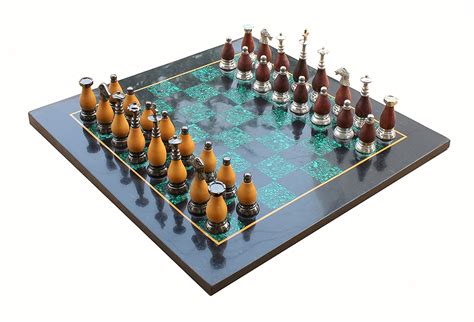 Stonkraft 15 X 15 Collectible Chess Game Board Set Made With Black