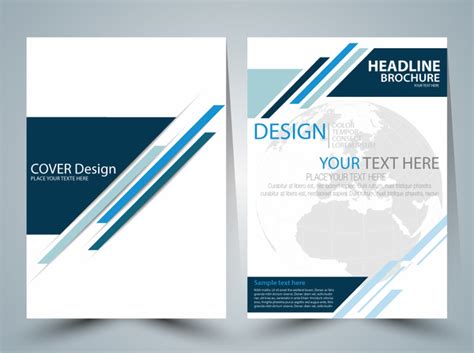 Brochure vector design with globe vignette Free vector in Adobe