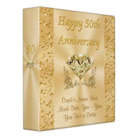 Personalized 50th Wedding Anniversary Photo Album 3 Ring Binder Fiftieth Wedding Anniversary