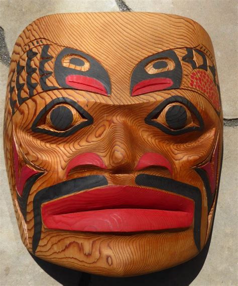 Northwest Coast First Nations Native Mask Gallery Quality Salmon Mask Signed ⋆ Copper Shield