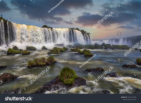 Iguazu Falls Photographed Brazilian Side Stock Photo 1613213494